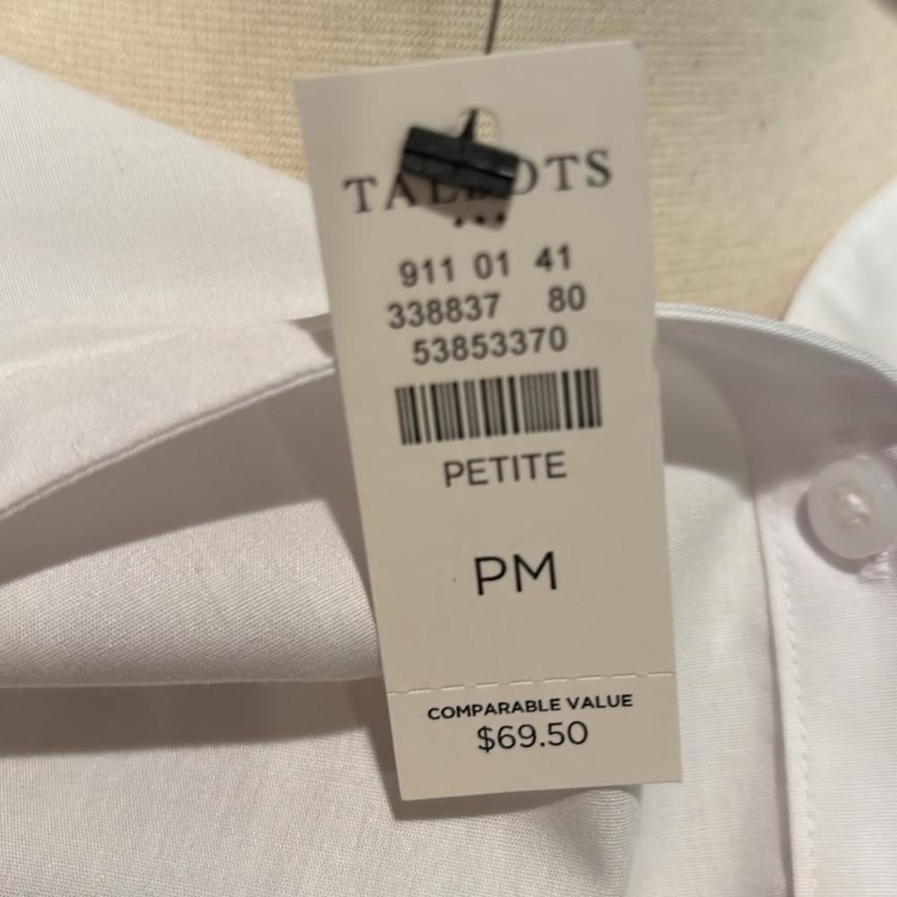 NWT Talbots Sleeveless Button Up Shirt Size MP - Picture 4 of 4